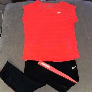 Nike Women’s Dri-fit T shirt and Leggings